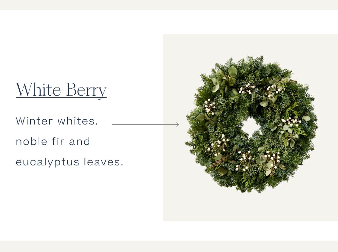 Fresh White Berry Wreath