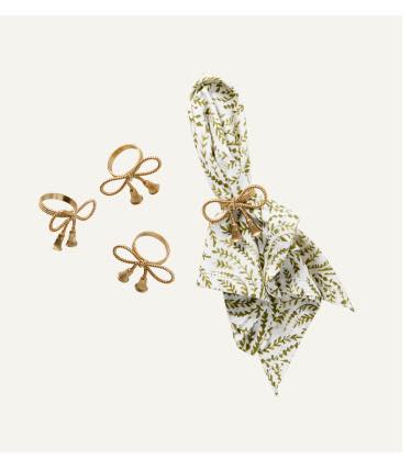 Brass Bow Napkin Rings
