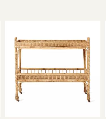 South Seas Rattan Bar Cart