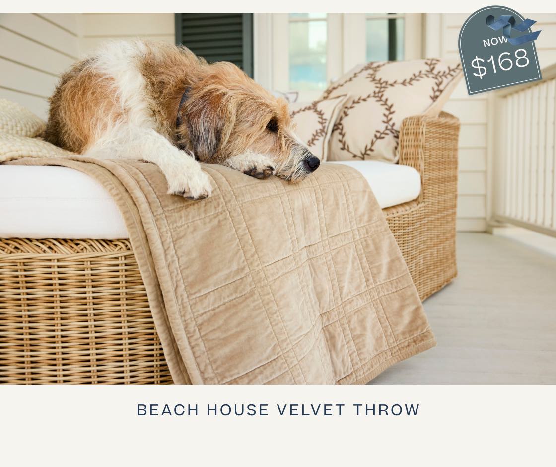 Beach House Velvet Throw