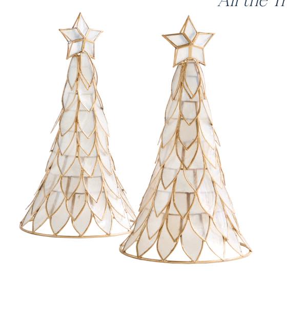 Capiz Table Top Trees (Set of 2)