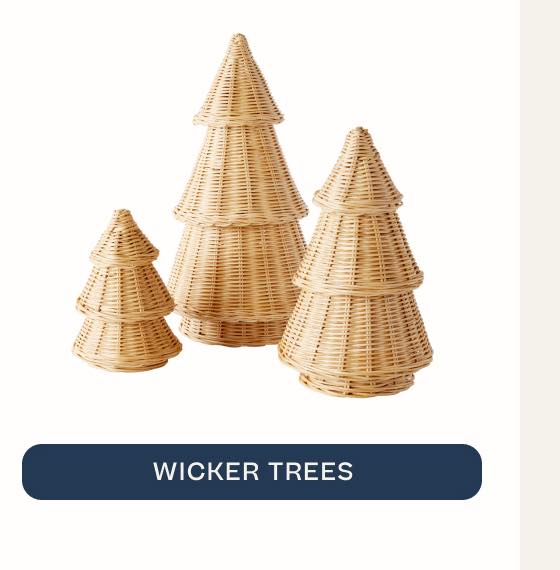 Wicker Trees (Set of 3)