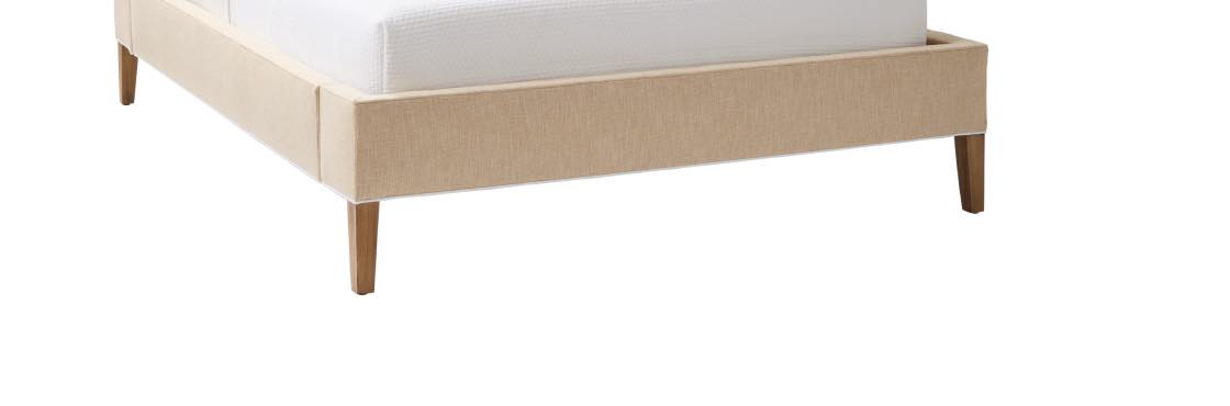 Grady Bed – Perpetua Performance Cotton Beach with Perpetua White Pipe