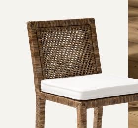 Balboa Rattan Counter Stool - Sepia