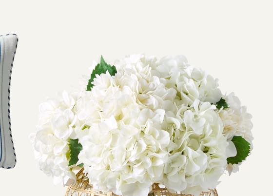 Faux Cream Hydrangea Bouquet