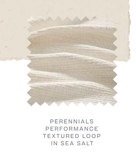 Perennials Textured Loop Fabric Swatch - Sea Salt