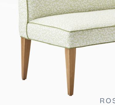 Ross Dining Bench - Performance Kimbe Pear with Perpetua Performance Olive Pipe