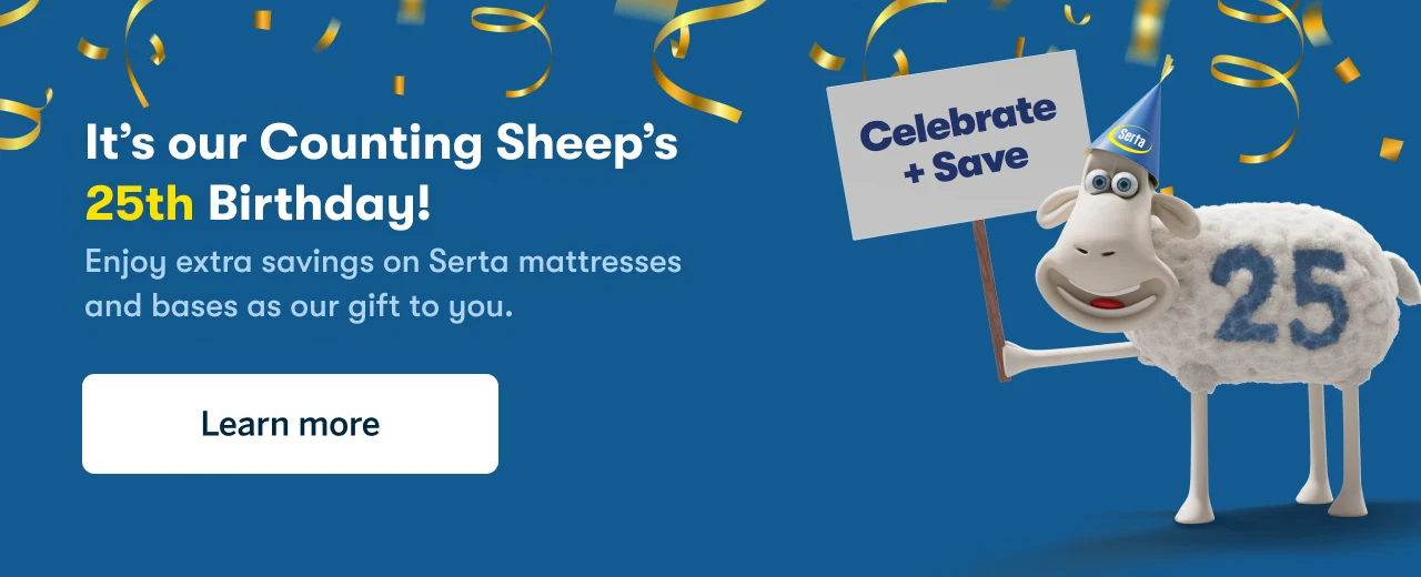 Serta&nbsp;| Celebrate & Save | It's our Counting Sheep's 25th Birthday!