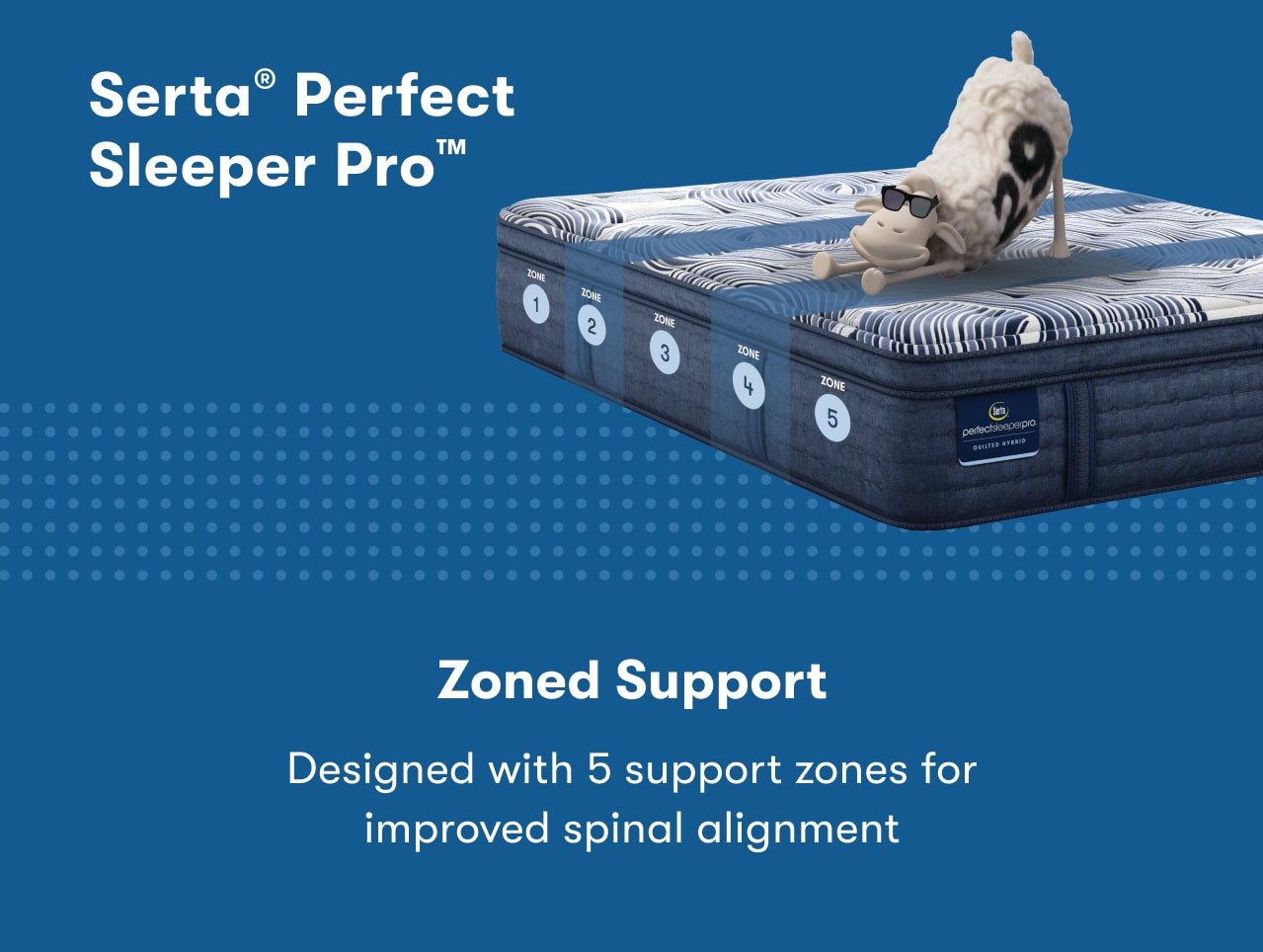 Serta® Perfect Sleeper Pro™ | Designed with 5 support zones for improved spinal alignment