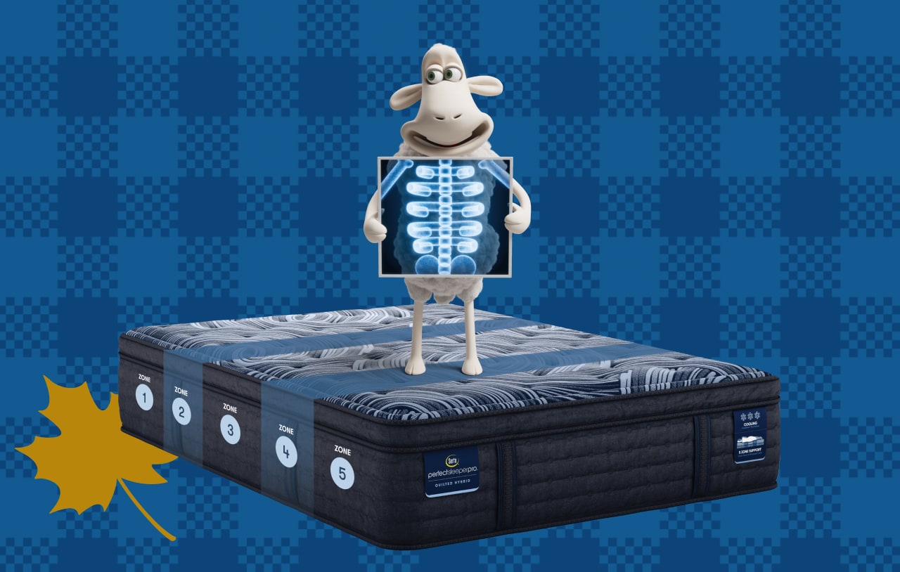Serta® Perfect Sleeper Pro | Featuring our exclusive 5 support zones for improved spinal alignment, 100% naturally-derived* latex foam, responsive coils and an advanced cooling system.