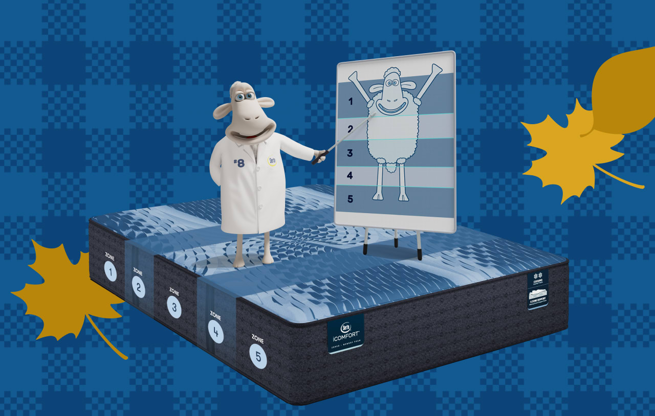 Serta® iComfort® | Featuring 5 support zones designed for full-body alignment, with cool-to-the-touch fabric and premium memory foam.