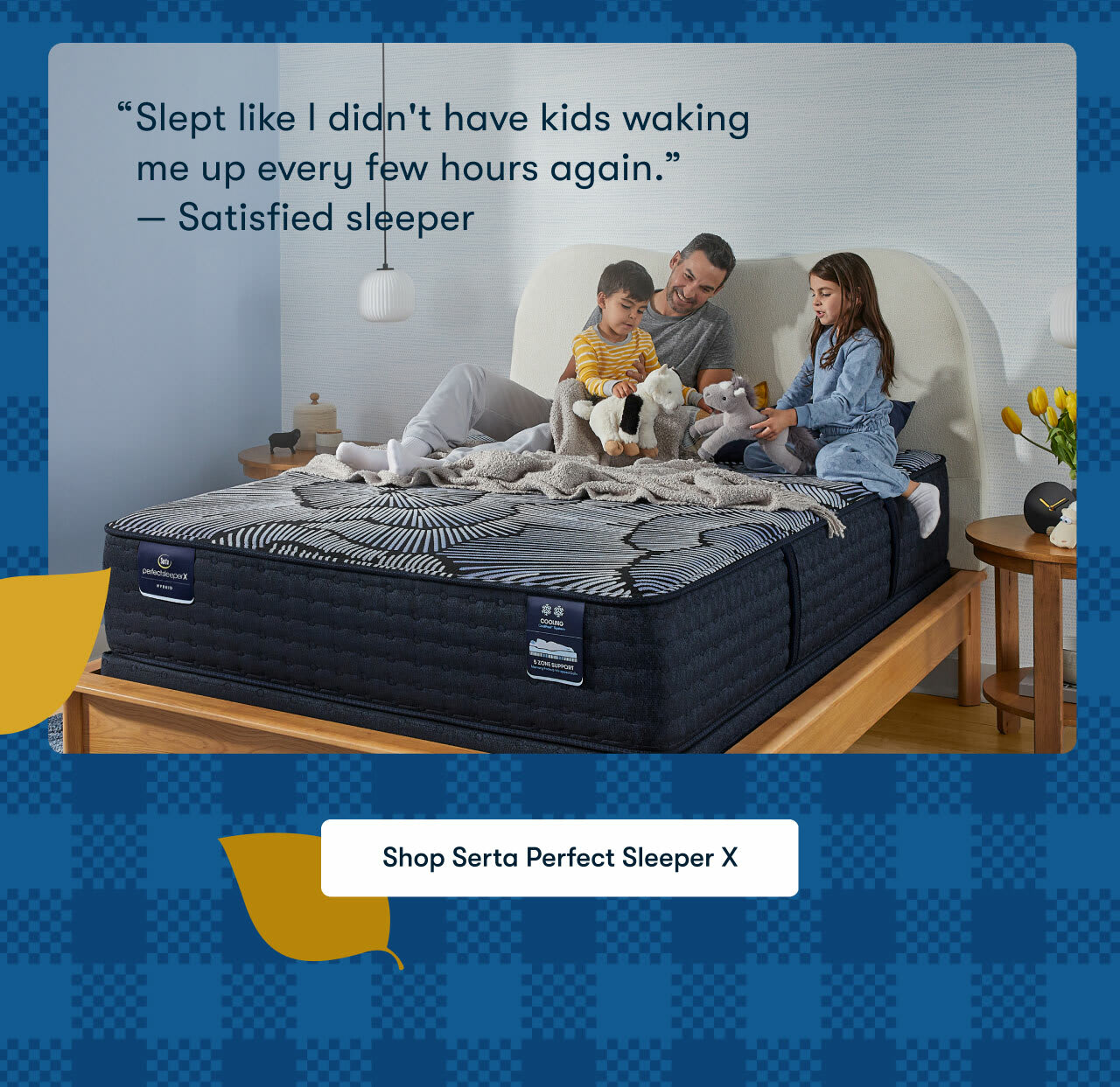 Slept like I didn't have kids waking me up every few hours again. | Shop Serta Perfect Sleeper X