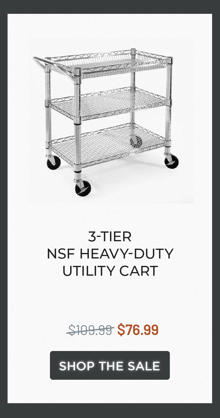 3-Tier NSF Heavy-Duty Utility Cart