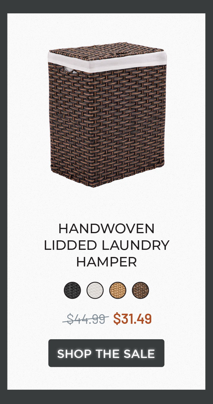 Handwoven Lidded Laundry Hamper