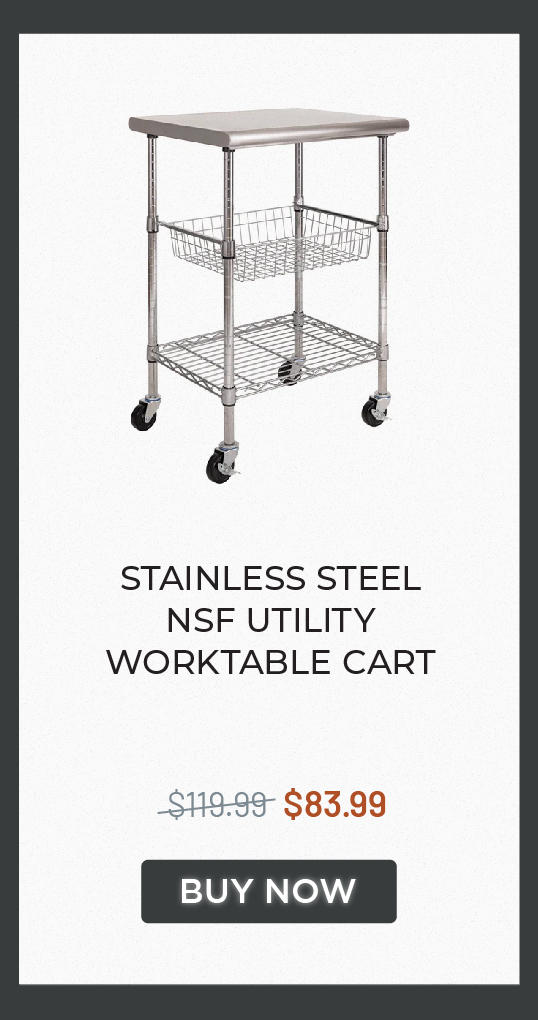 Stainless Steel NSF Utility Worktable Cart