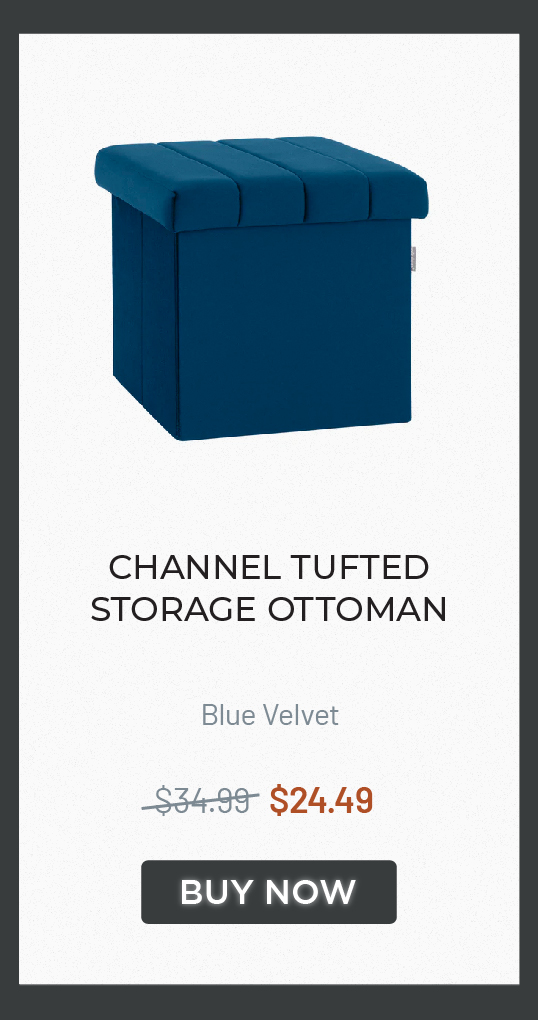 Channel Tufted Storage Ottoman Channel Tufted Storage Ottoman