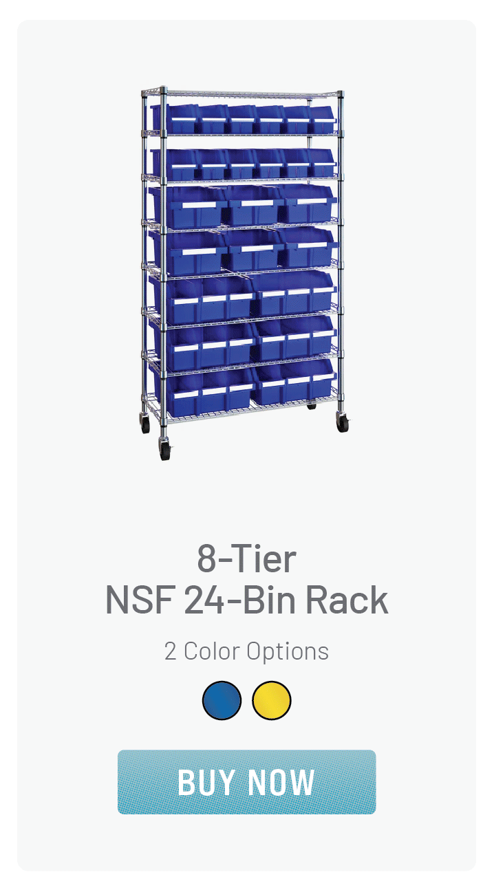 8-Tier NSF 24-Bin Rack