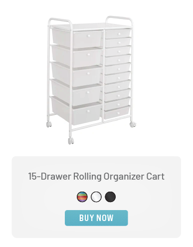 15-Drawer Organizer Cart