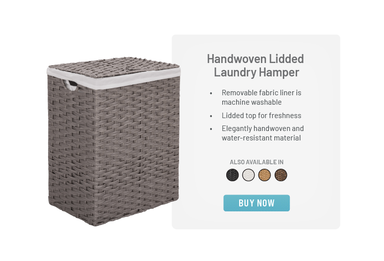 Handwoven Lidded Laundry Hamper