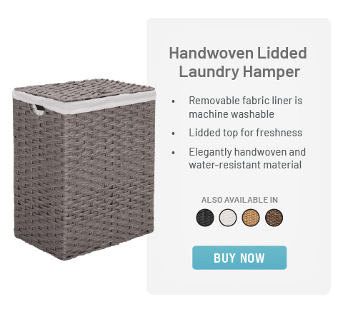 Handwoven Lidded Laundry Hamper