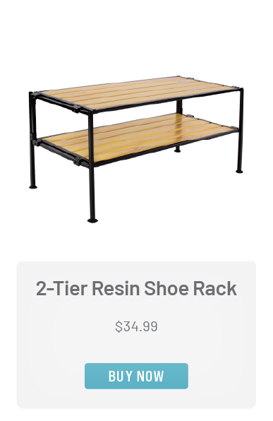 2-Tier Resin Shoe Rack, Aspen