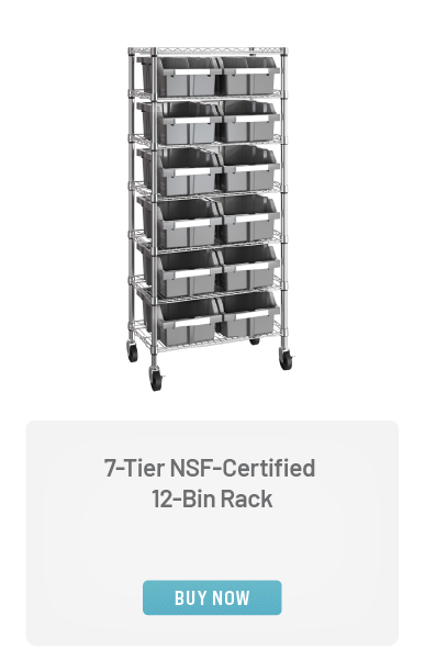 7-Tier NSF-Certified 12-Bin Rack