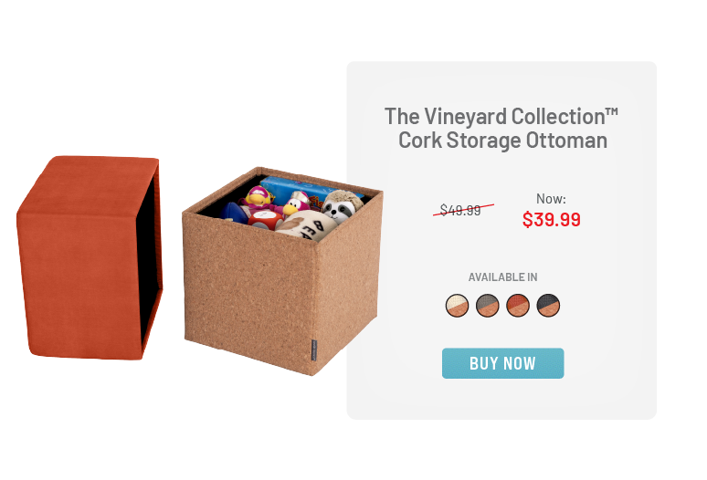 The Vineyard Collection™ Cork Storage Ottoman