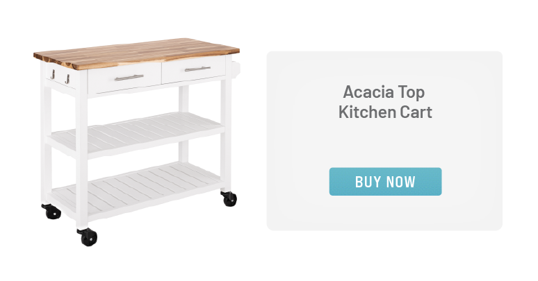 Acacia Top Kitchen Cart