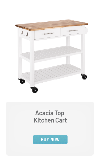 Acacia Top Kitchen Cart