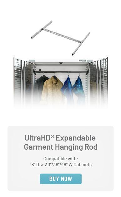 UltraHD® Expandable Garment Hanging Rod, Compatible with: 18" D x 30"/36"/48"
