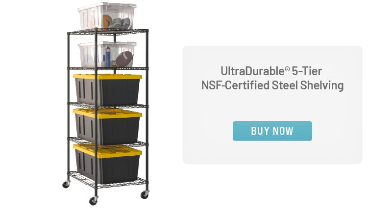 UltraDurable® 5-Tier NSF-Certified Steel Shelving