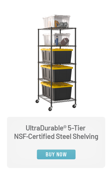 UltraDurable® 5-Tier NSF-Certified Steel Shelving