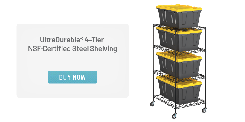 UltraDurable® 4-Tier NSF-Certified Steel Shelving