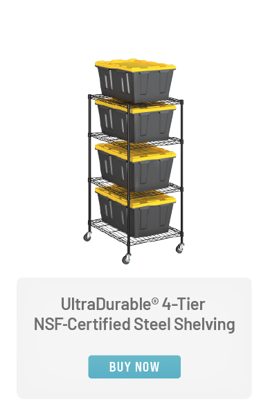 UltraDurable® 4-Tier NSF-Certified Steel Shelving