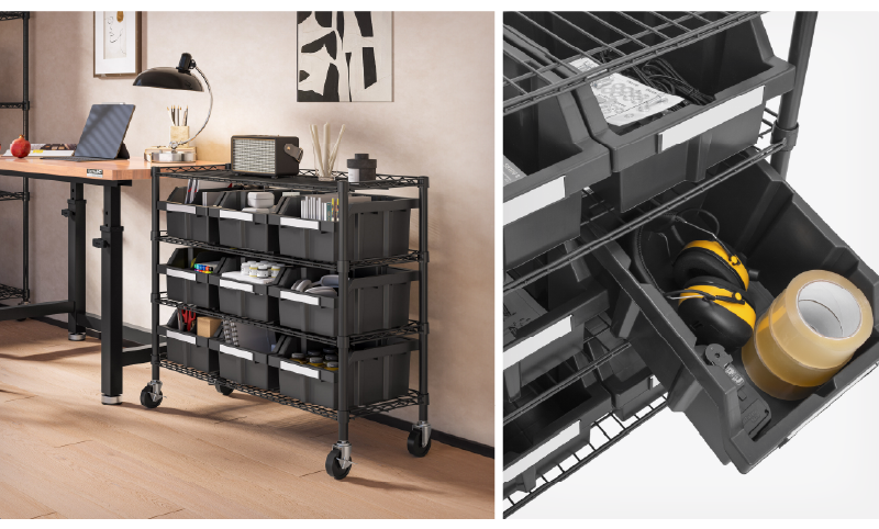 4-Tier NSF Certified 9-Bin Rack