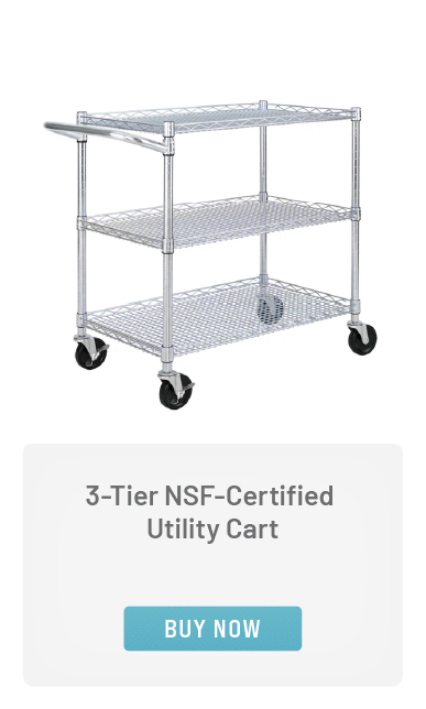 3-Tier NSF-Certified Utility Cart