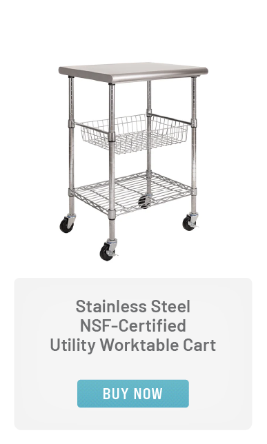Stainless Steel NSF-Certified Utility Worktable Cart