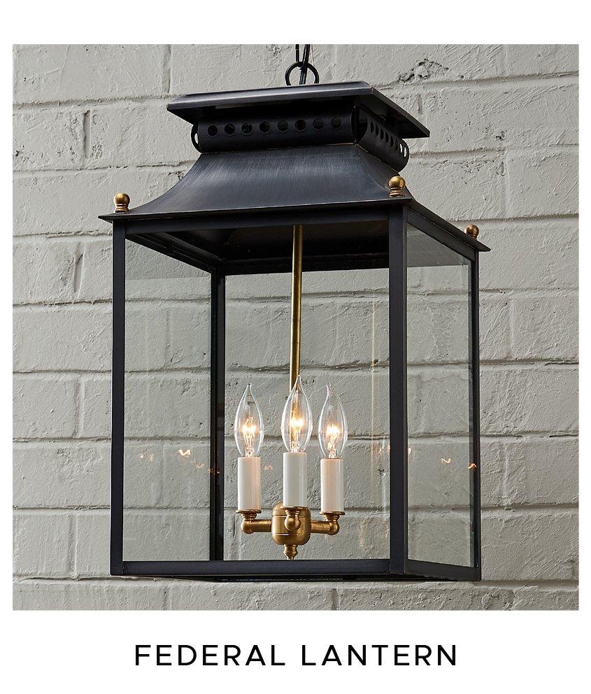 Large Colonial Metalcrafts Federal Outdoor Lantern