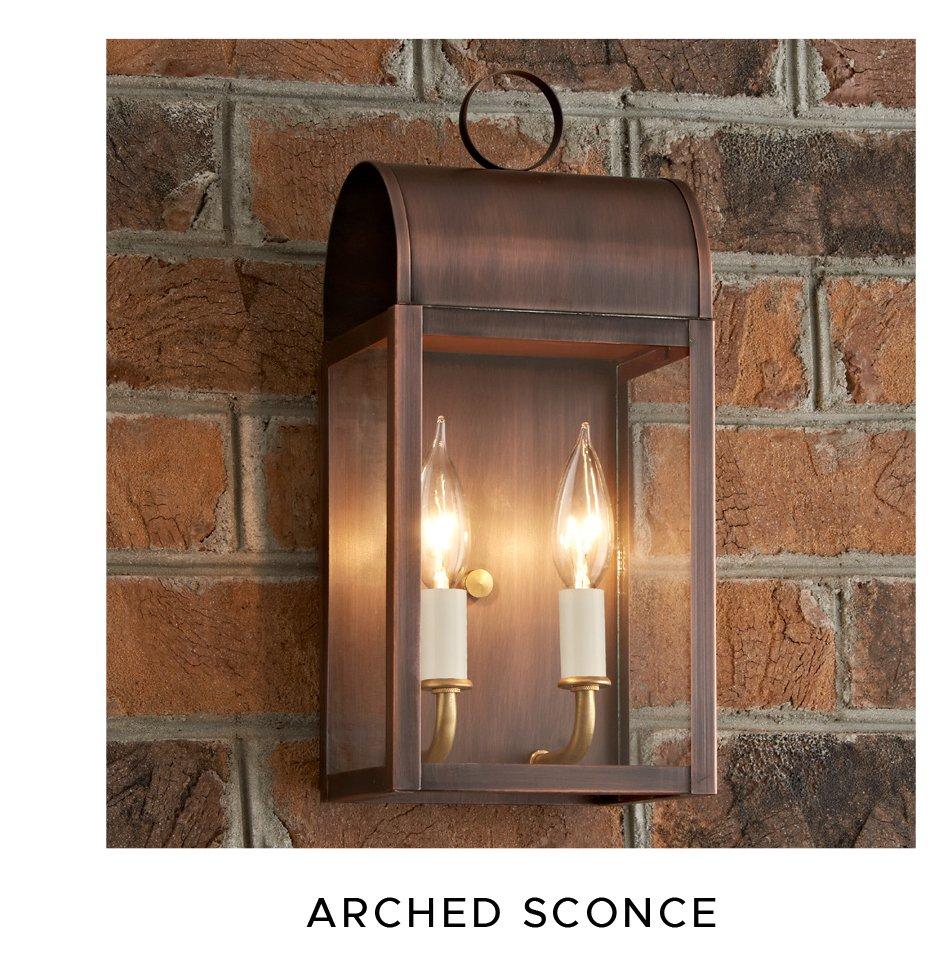 Colonial Metalcrafts Arched Outdoor Sconce