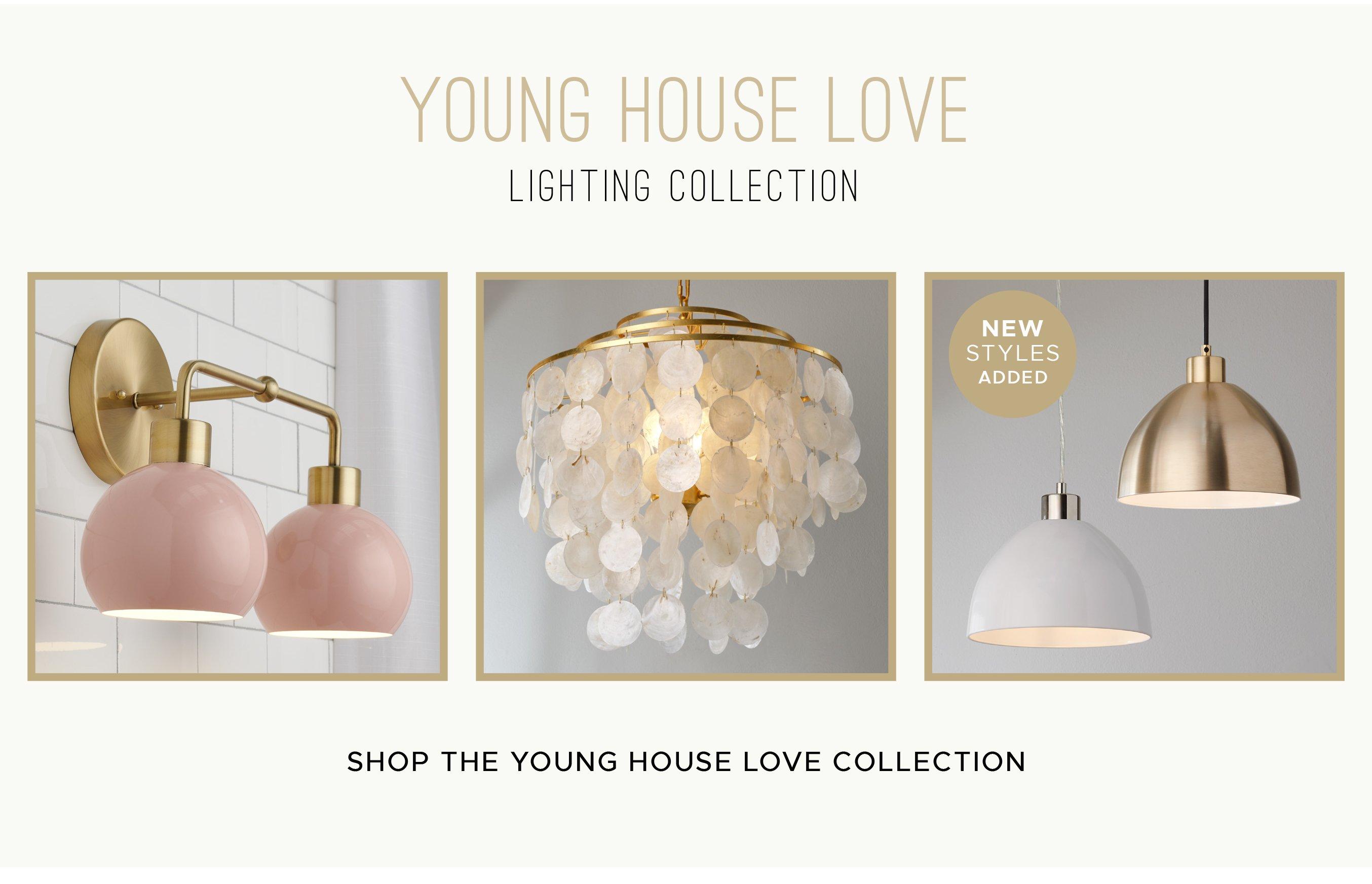 The Exclusive Young House Love Lighting COllection with New Styles added. Only at Shades of Light