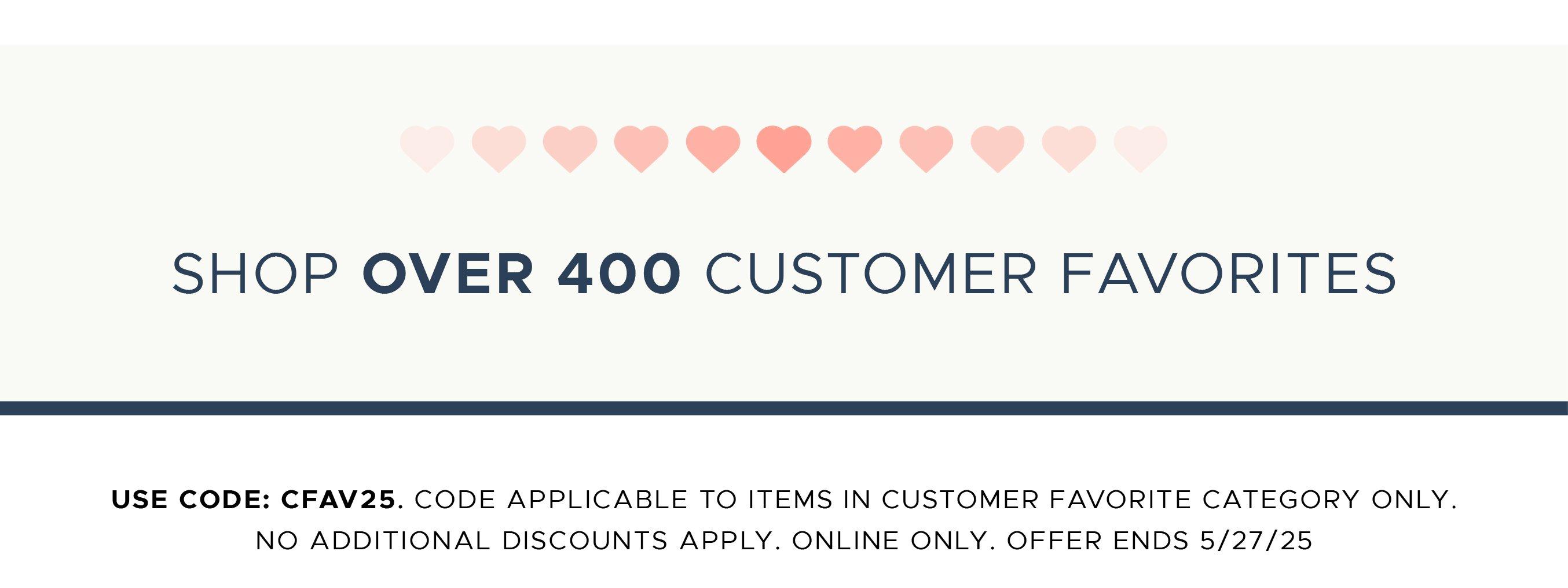 Shop the Shades of Light Customer Favorites Sale. Use Code: CFAV25. Sale Ends 5/27/25