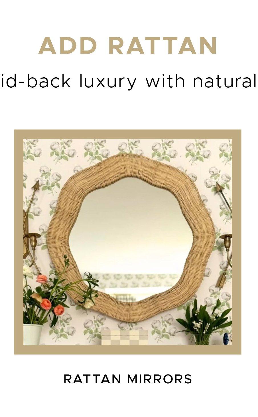 Rattan & Natural Fiber Mirrors