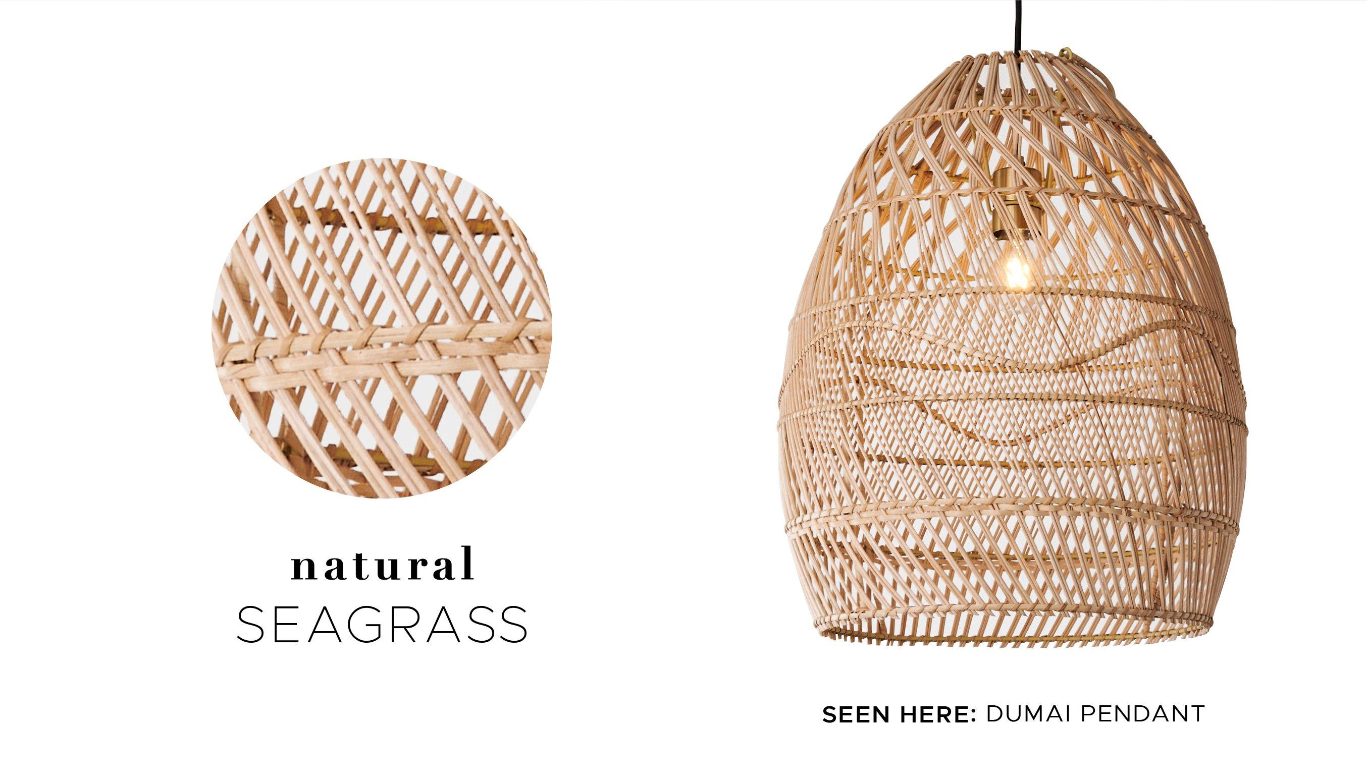 Natural Seagrass Small Dumai Pendant