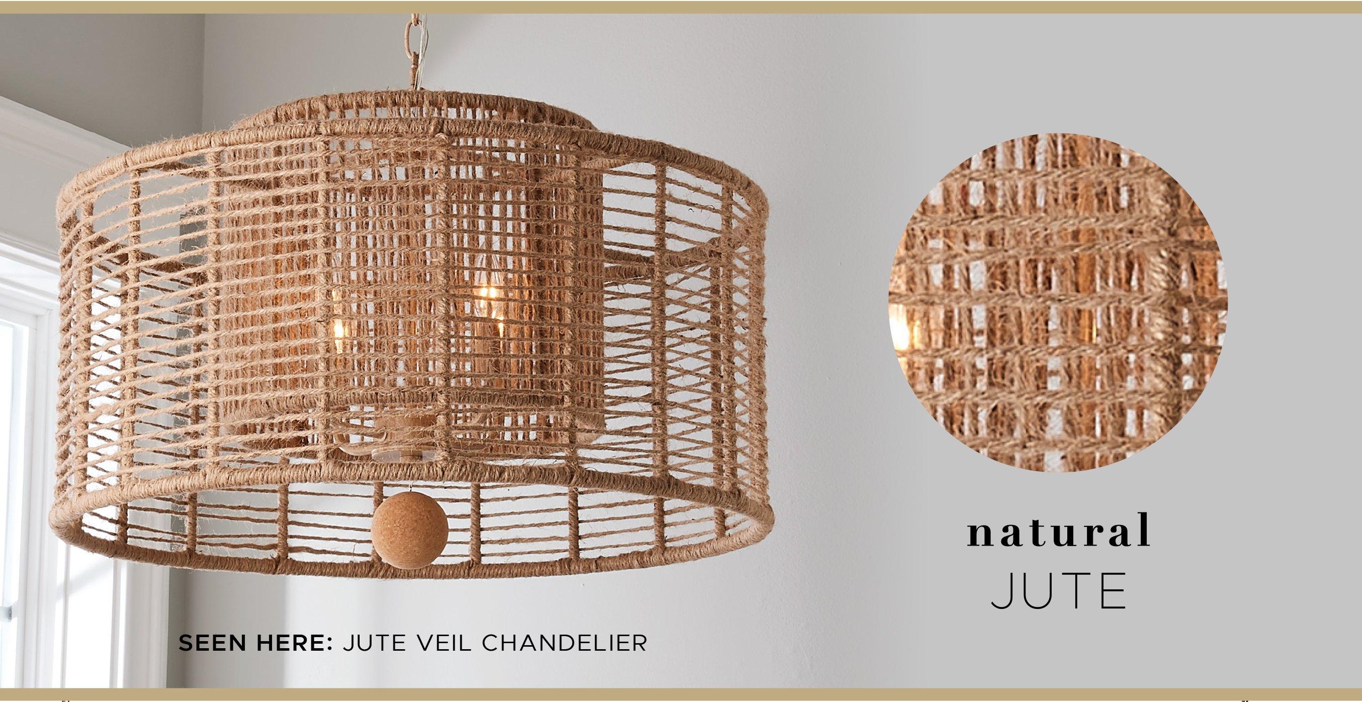 Natural Jute Veil Chandelier