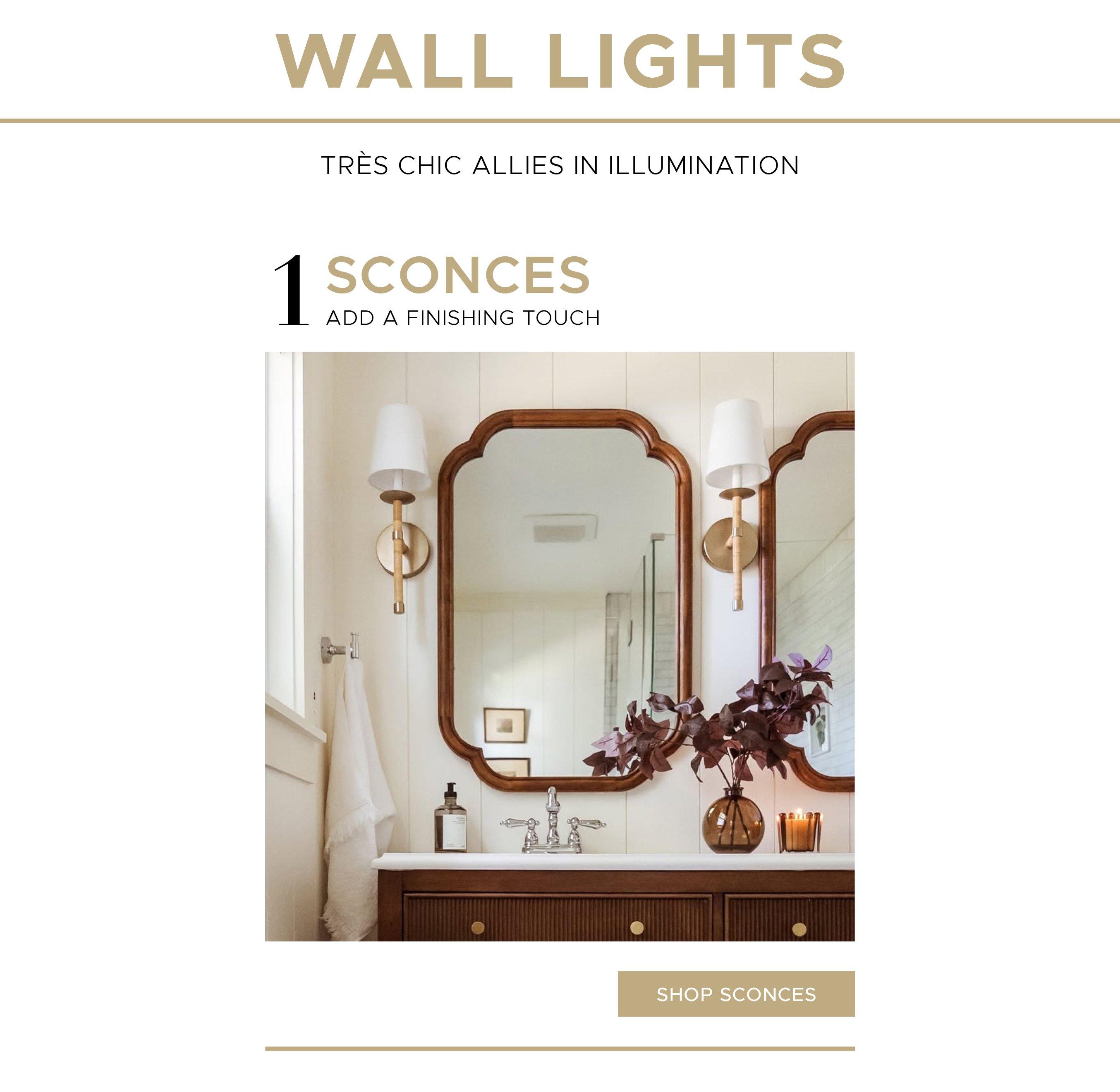 Add a finishing touch. Shop Sconces