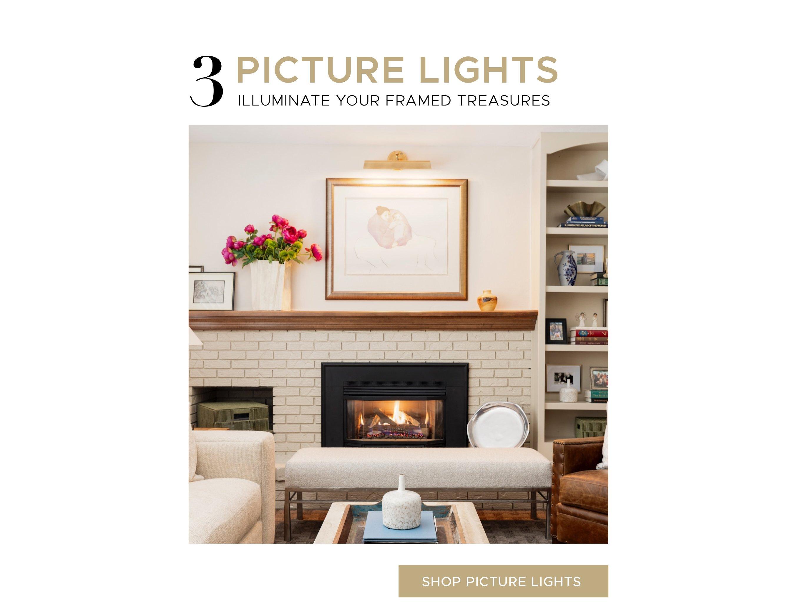 Illuminate your framed treasures. Shop Picture Lights.