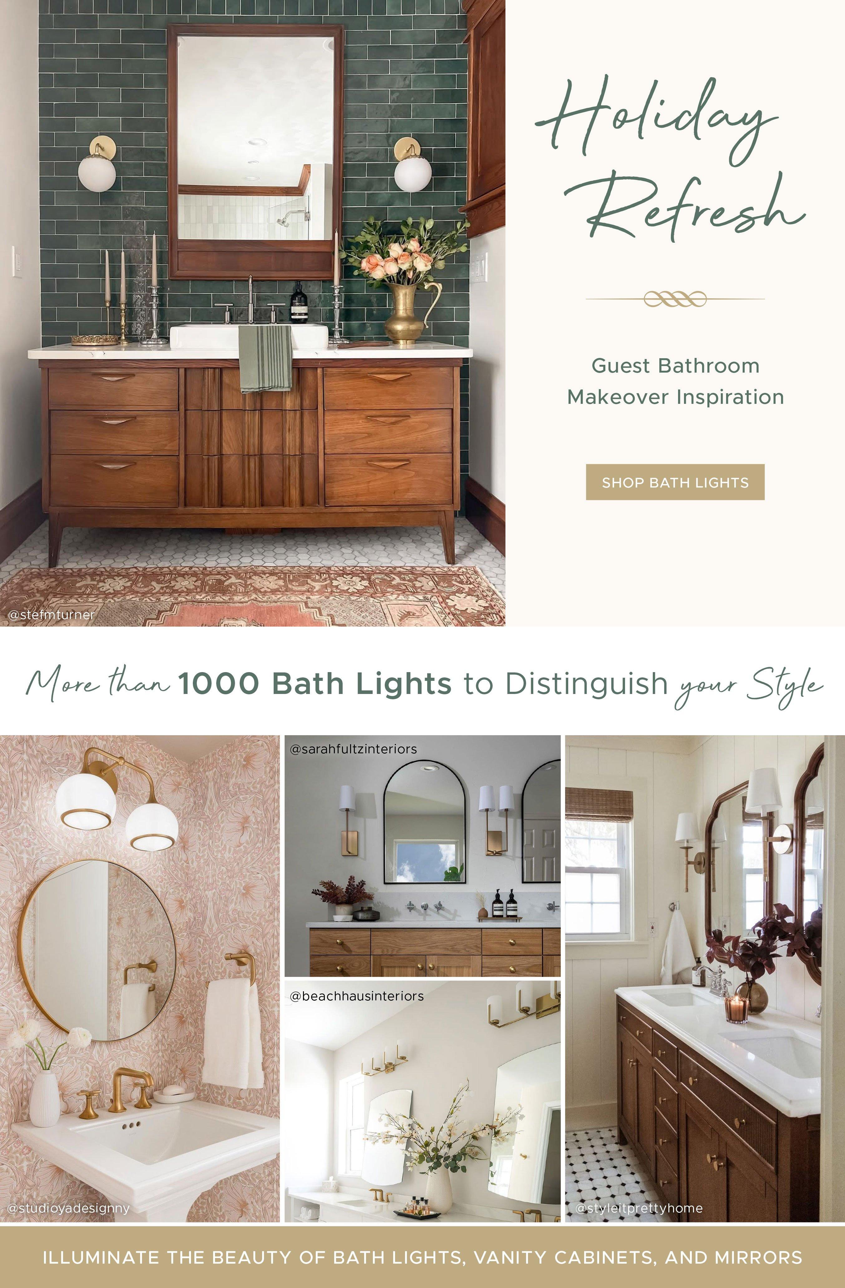 Holiday Refresh. Guest Bathroom Makeover Inspiration