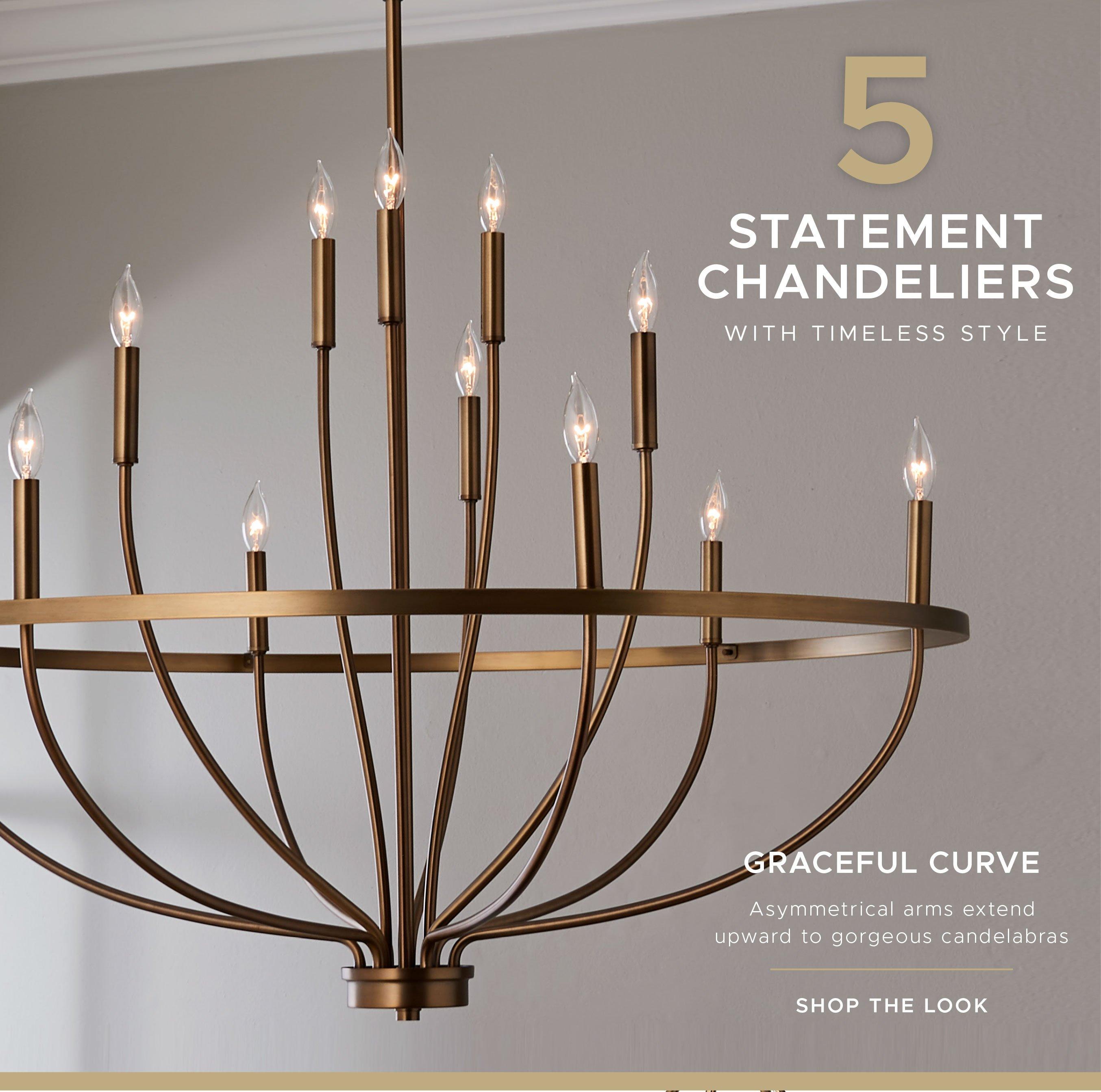 Graceful Curves Chandelier