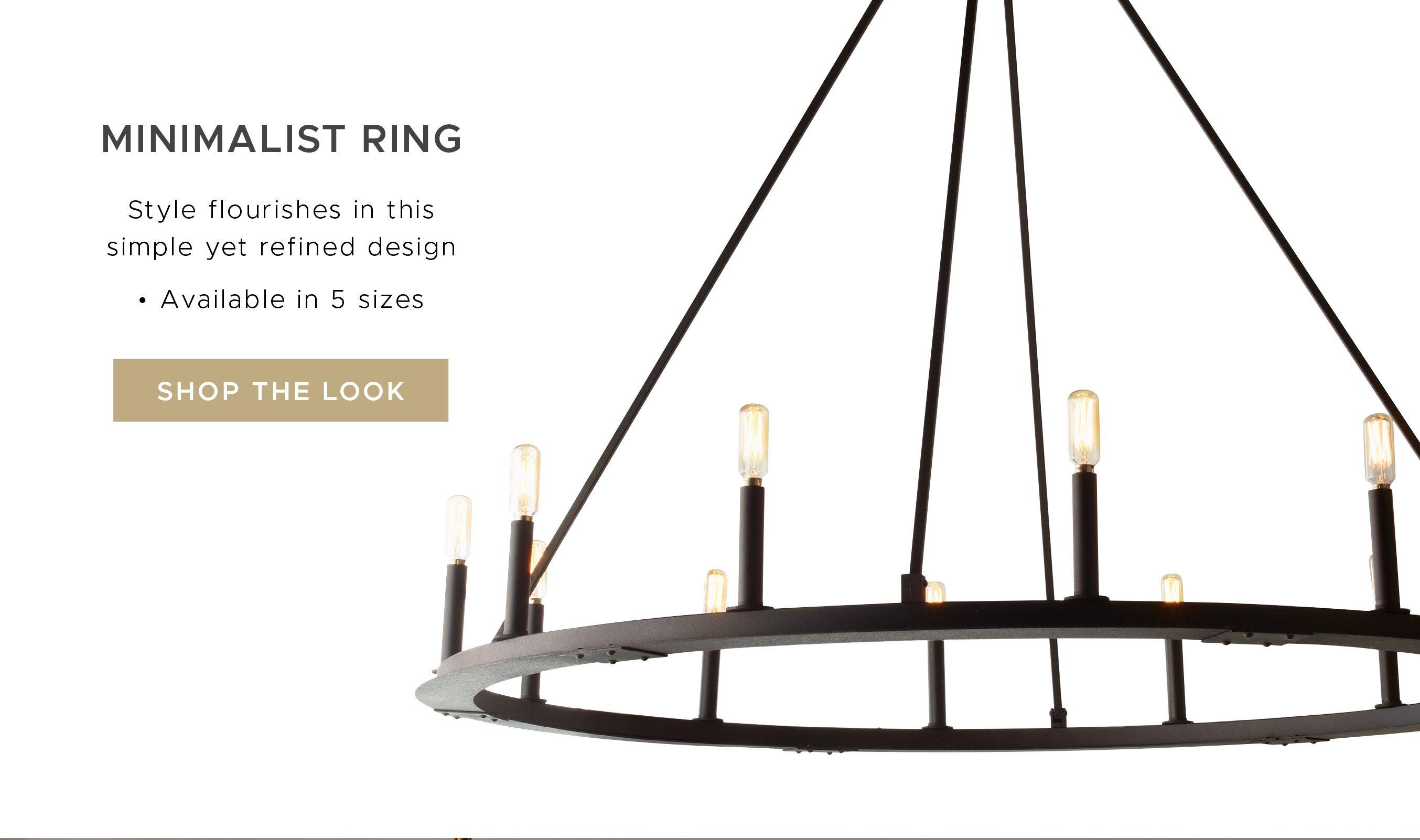 Minimalist Iron Ring Chndelier