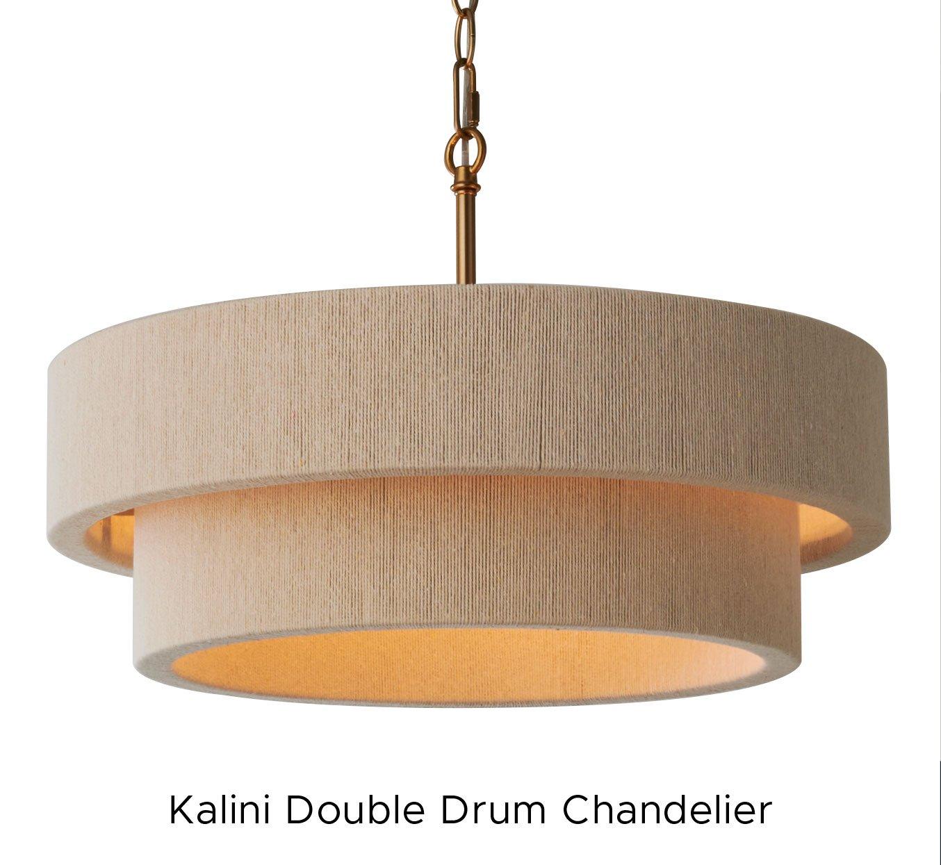 Kalini Double Drum Convertible Chandelier